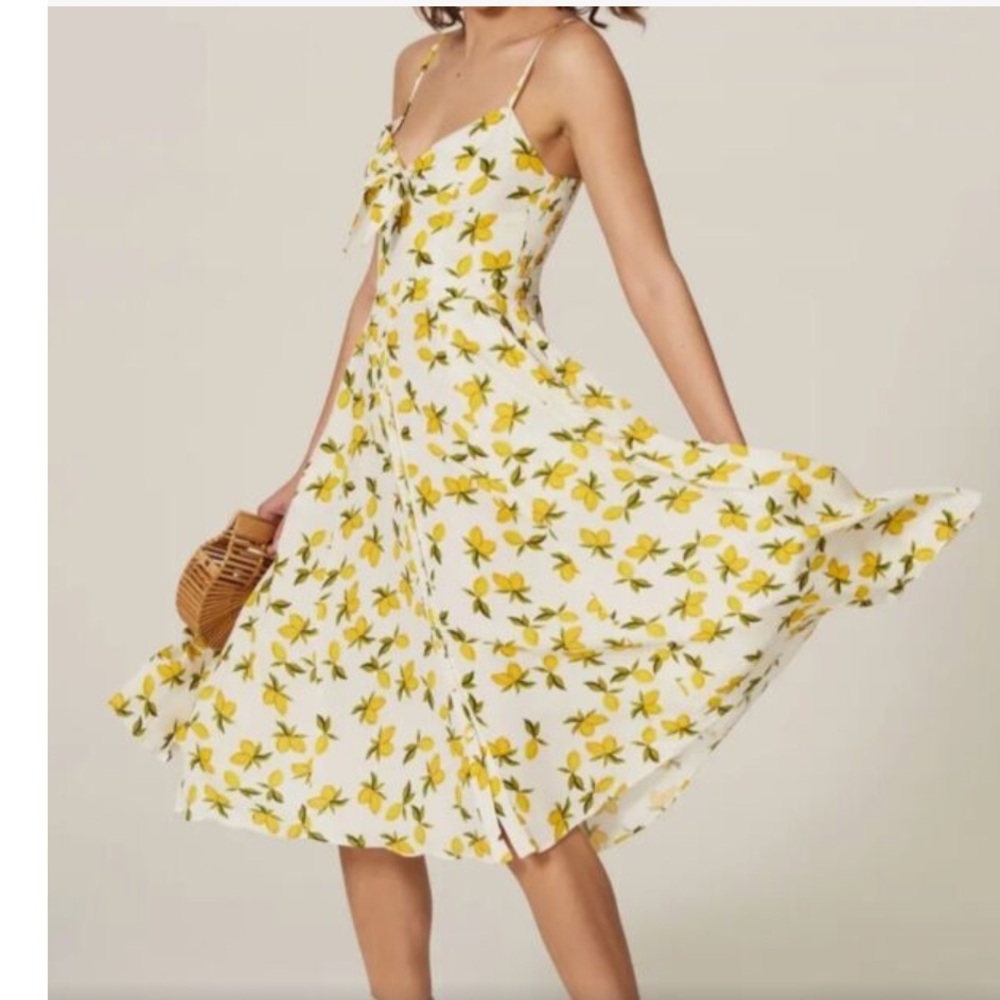 Yumi Kim PRETTY WOMAN DRESS in lemon ivory
